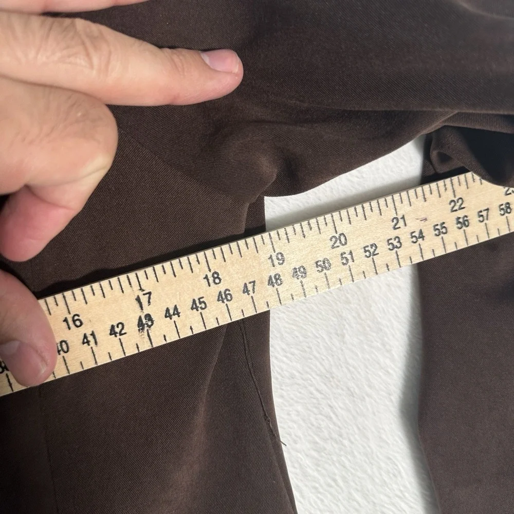 Amanda Smith Faux Suede Jacket 12P Brown Faux Fur Collar Mob‎ Wife Vintage 70s